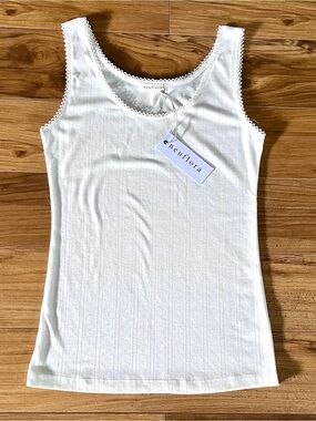 Neuflora Pointelle Tank Top New Large
